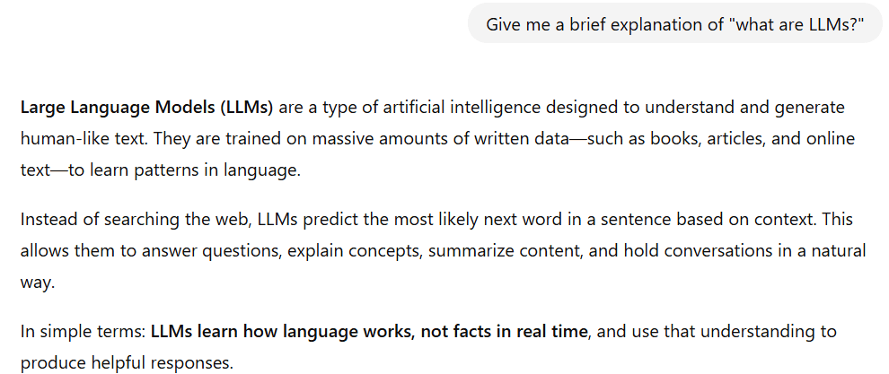 AI search result showing how an intentional ChatGPT prompt leads to a better answer