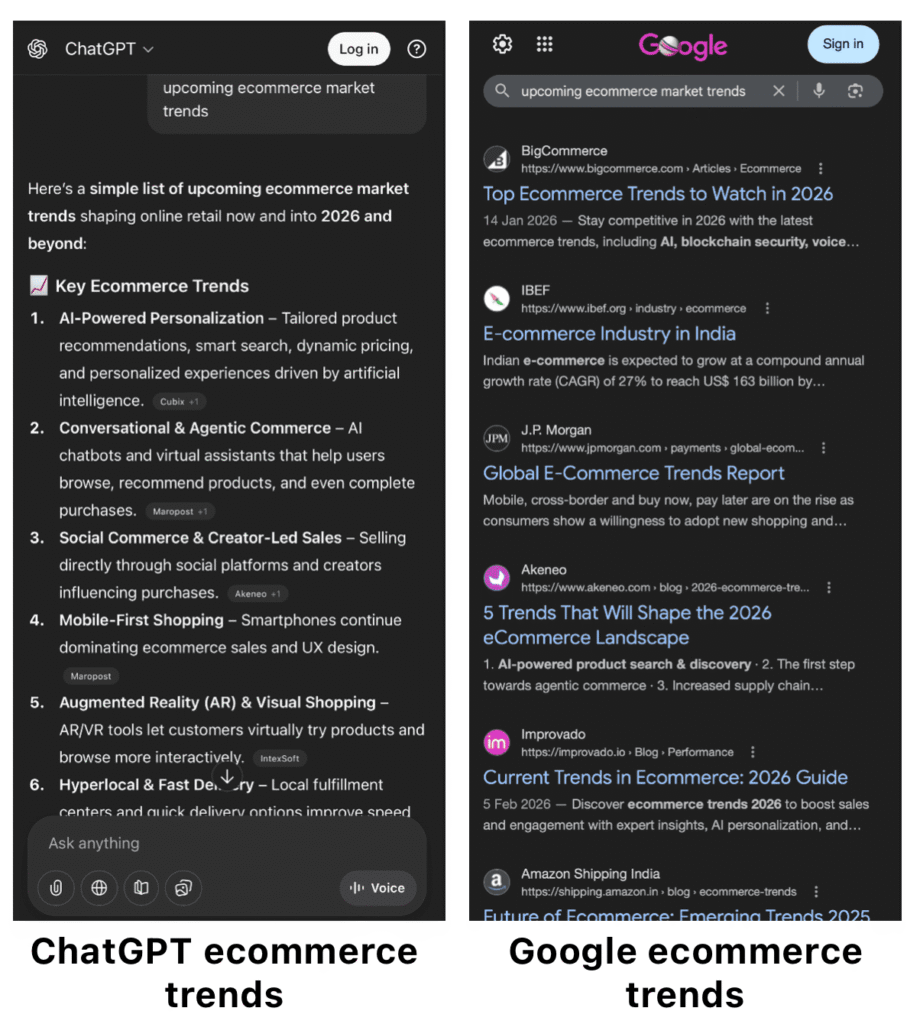 ChatGPT and Google real-time updates