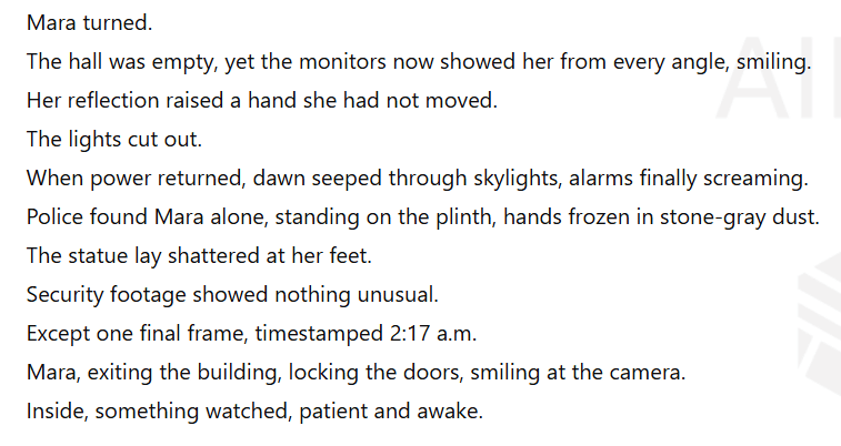 ChatGPT’s creative writing responses