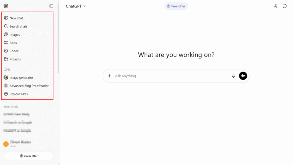 Claude vs ChatGPT UI image
