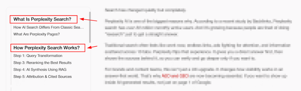 Clear heading and subheading structure