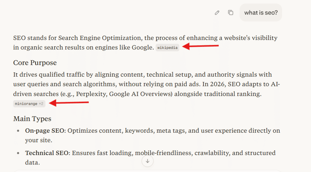 Example of AI Citation