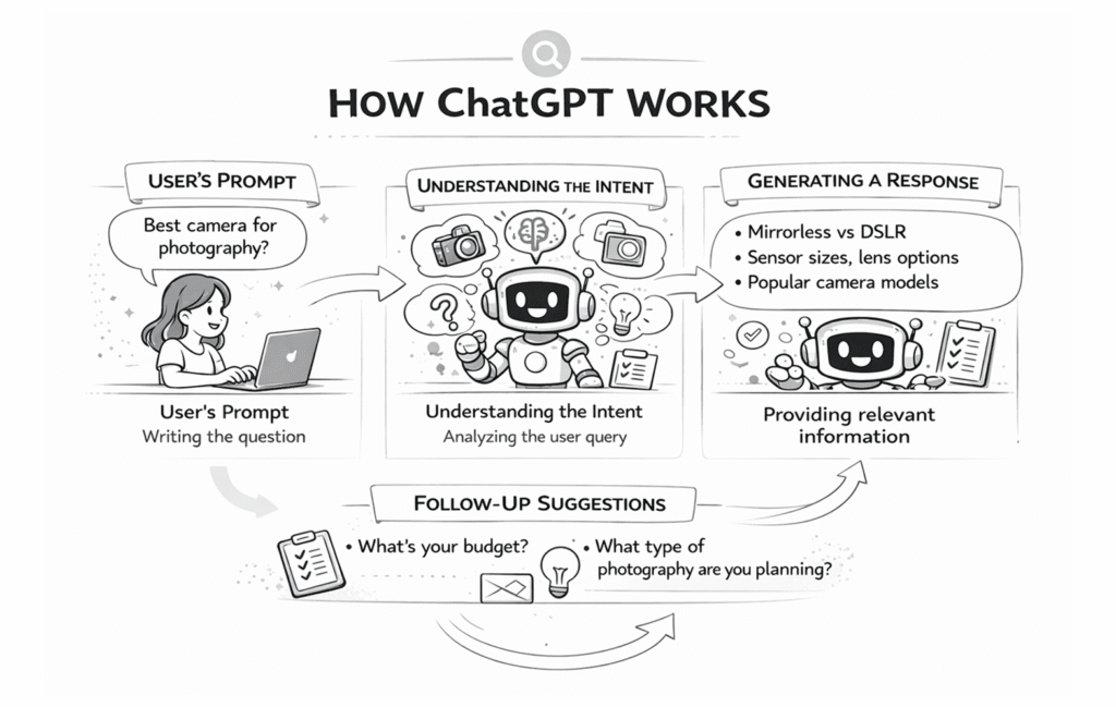 How ChatGPT interprets and answers user prompts