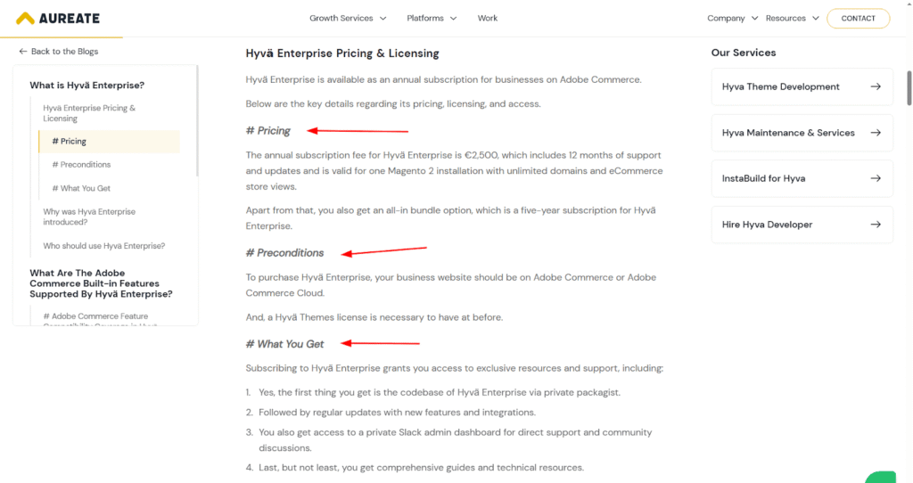 Specific and clear content without additional fluff