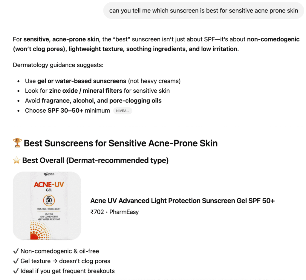 ChatGPT recommendation from product reviews