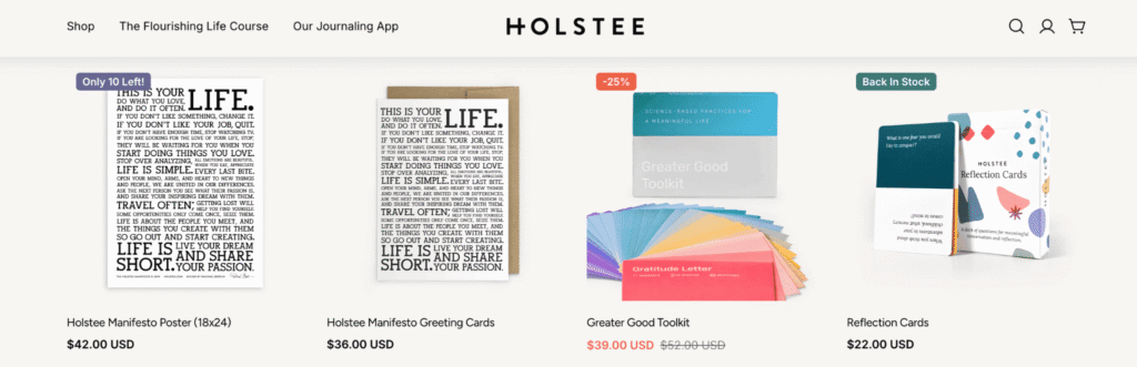 Product page example