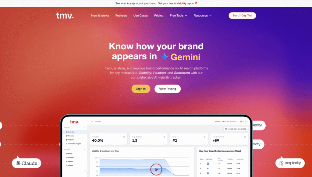 Track My Visibility Home Page