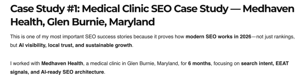 Real world case study example