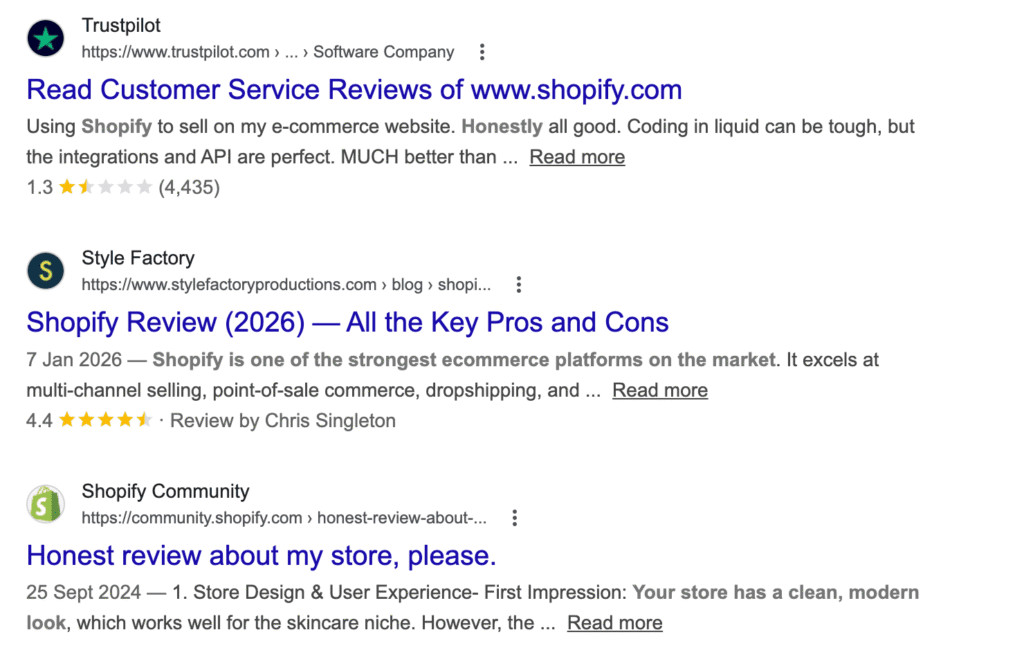 Example of honest review
