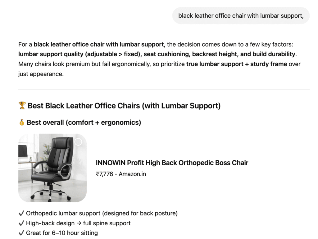 Product images matching the user query