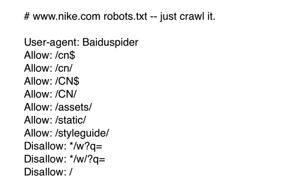 Robot.txt with crawling permission