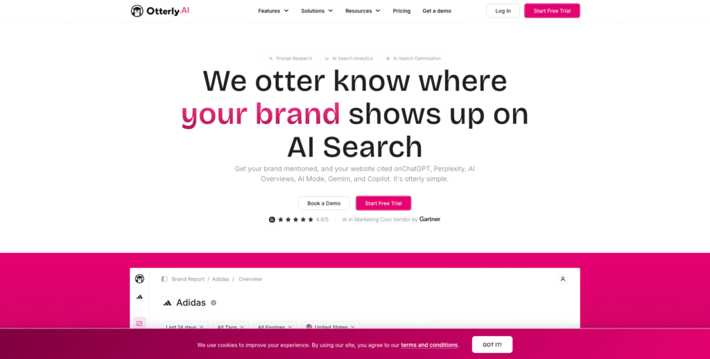 Otterly AI home page