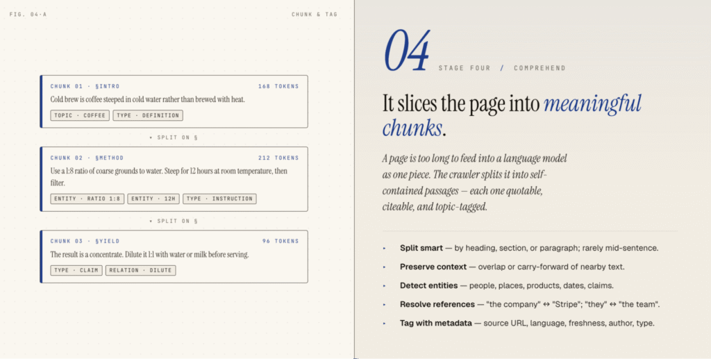 Content chunking and semantic processing